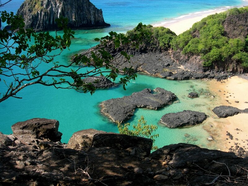 Tropical Bay with Rocks