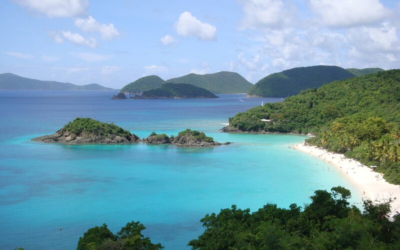 Tropical Bay with Sandy Beach — Blue, Serene