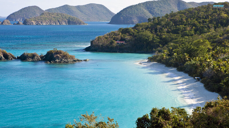 Tropical Bay with White Sand