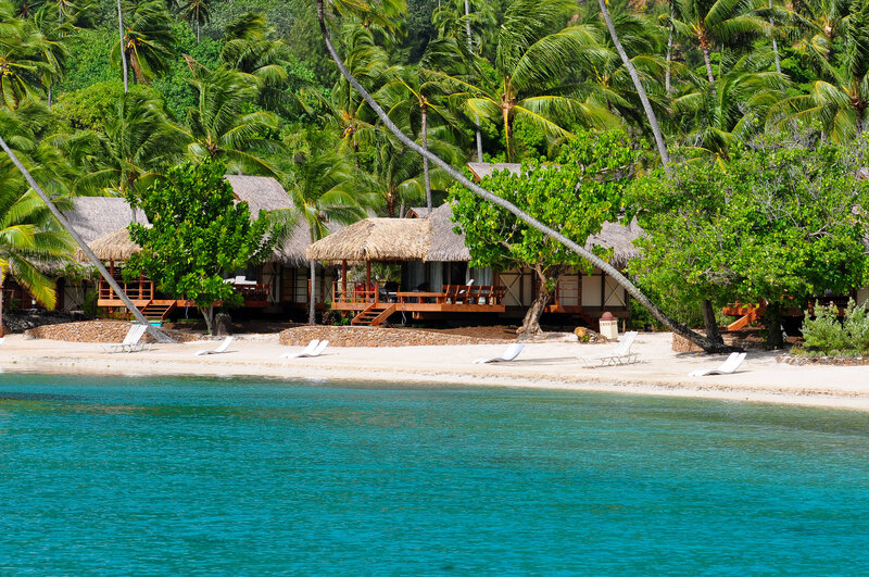 Tropical Beach Bungalows — Blue