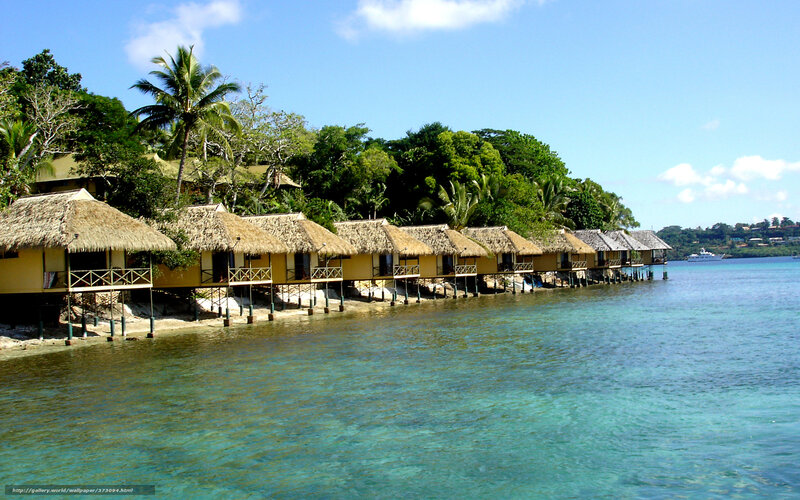Tropical beach bungalows