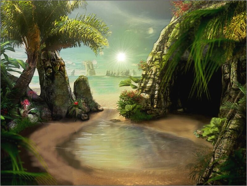 Tropical Beach Cave