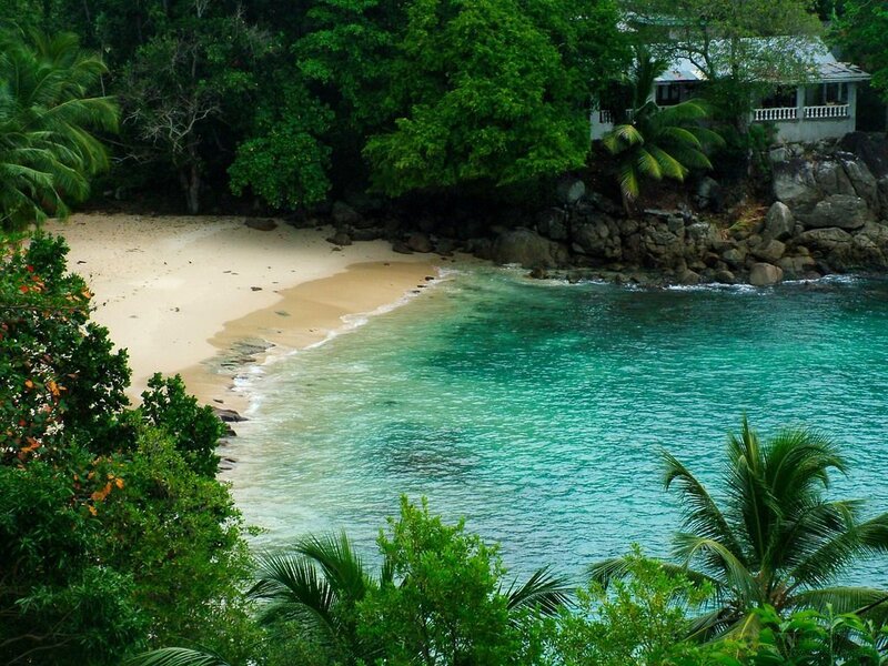 tropical beach cove