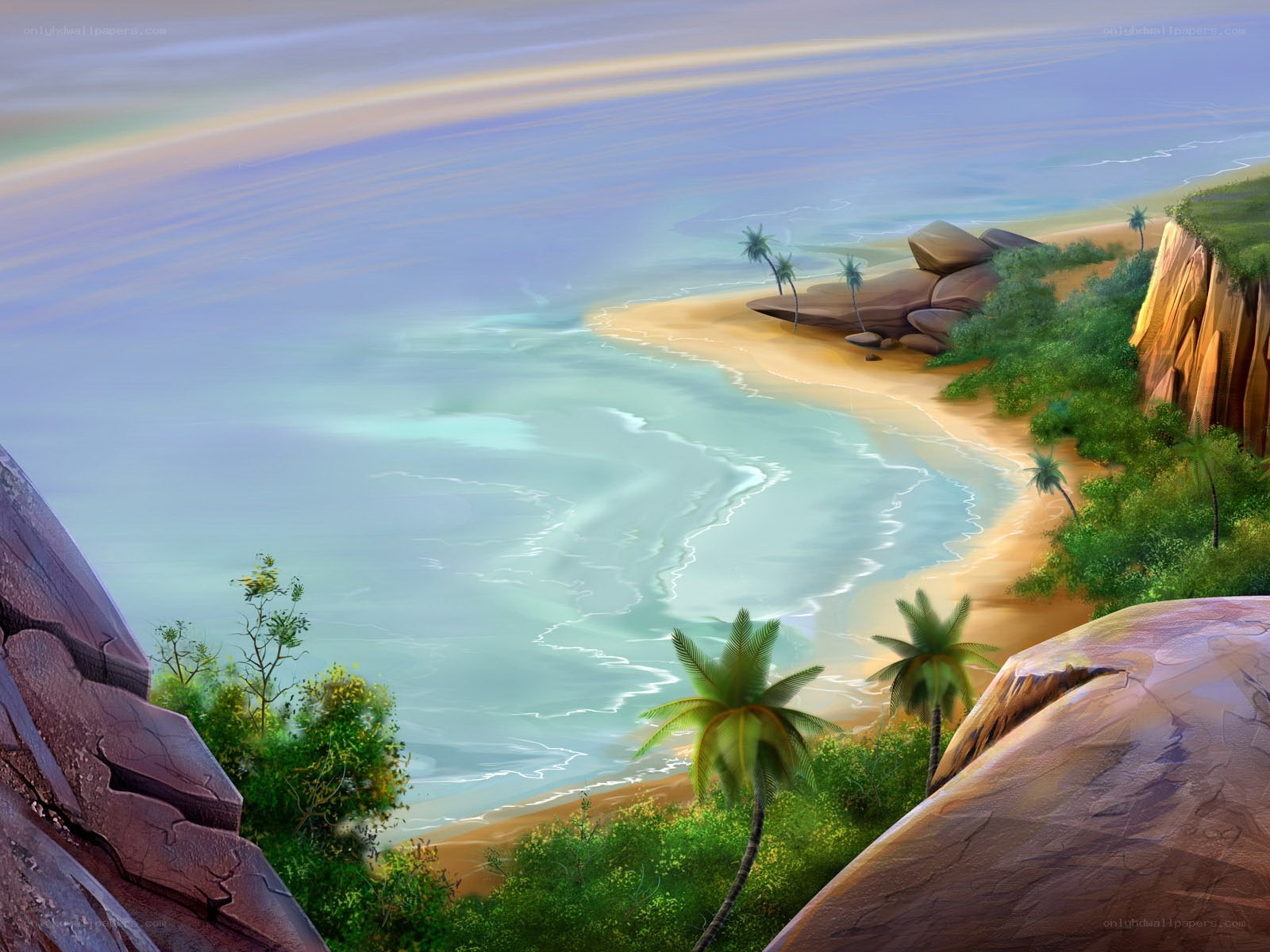 tropical beach cove