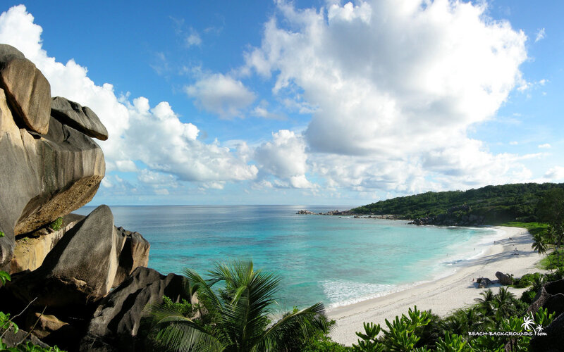 Tropical Beach Cove — Blue, Serene, Afternoon