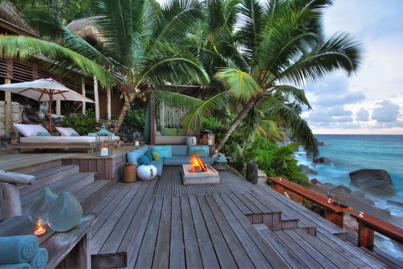Tropical Beach Deck — Blue