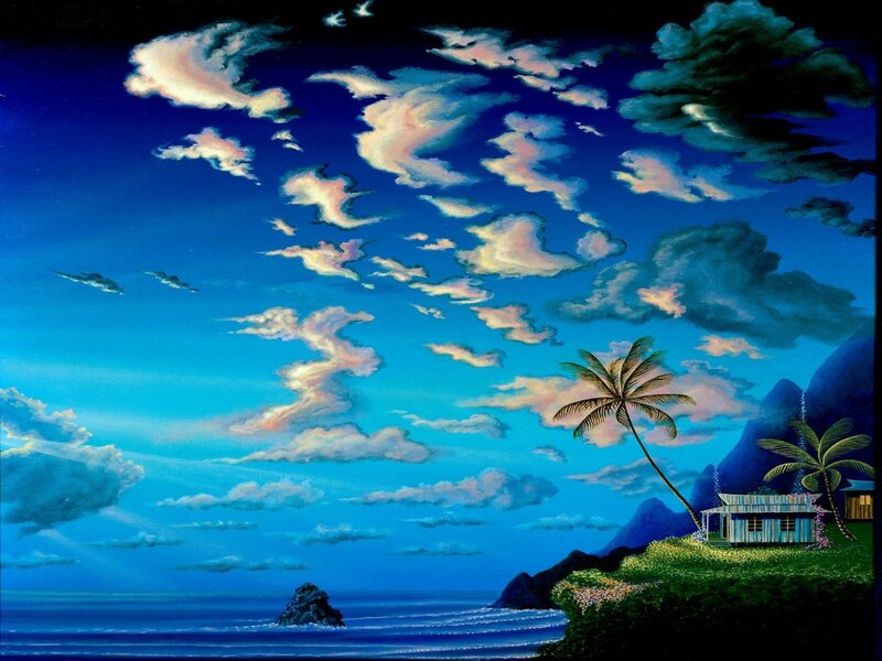 Tropical Beach House — Blue