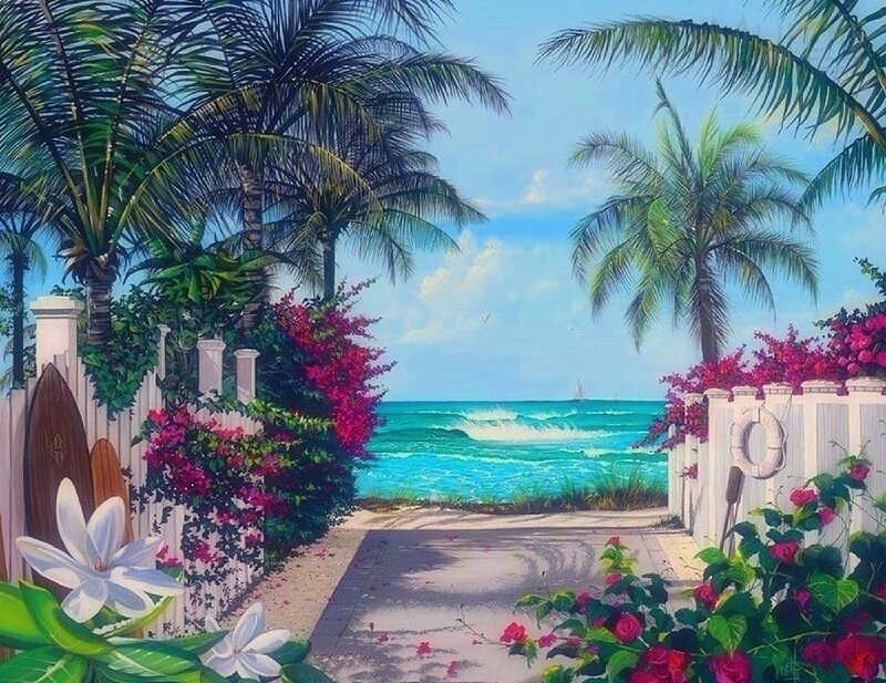 Tropical Beach Pathway