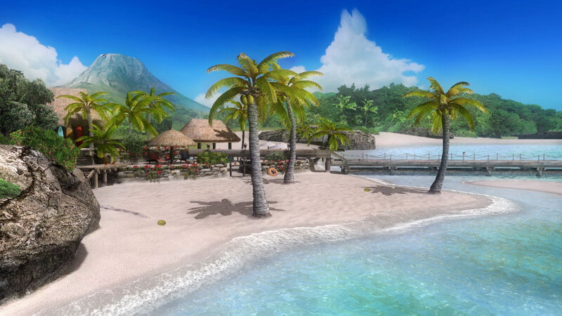 Tropical Beach Resort — Blue, Serene, Afternoon, 3d Render