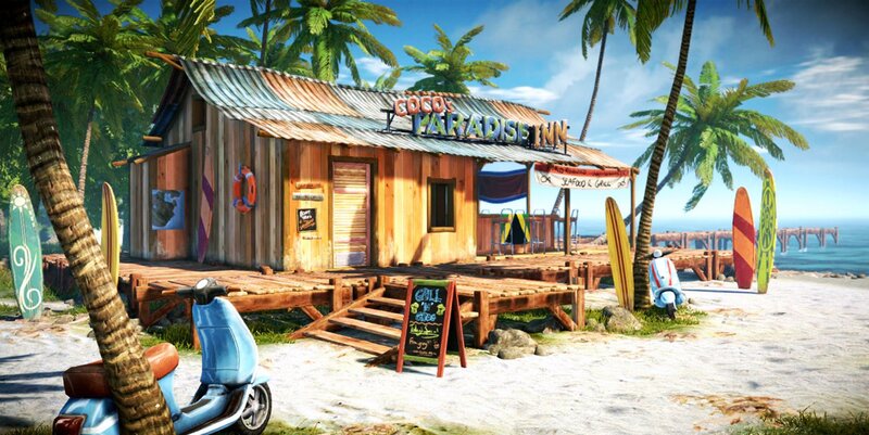 Tropical Beach Shack — Brown