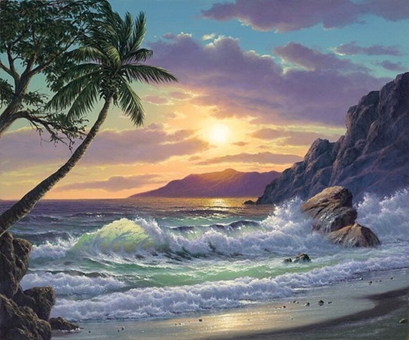tropical beach sunset