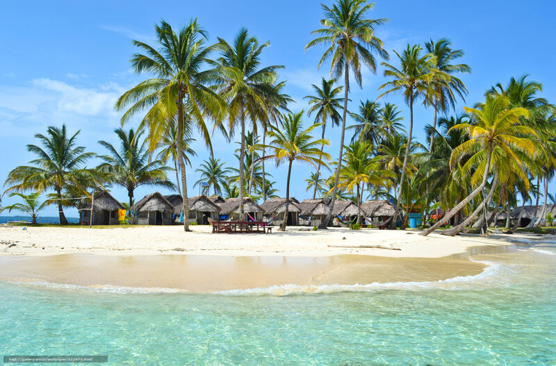 Tropical Beach Village — Blue