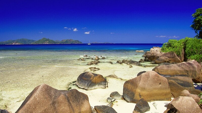 tropical beach with clear water