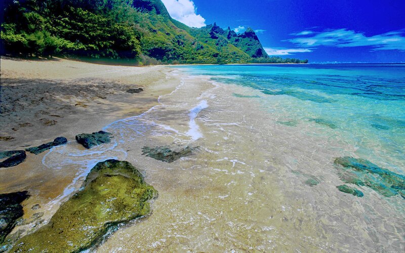 tropical beach with clear water