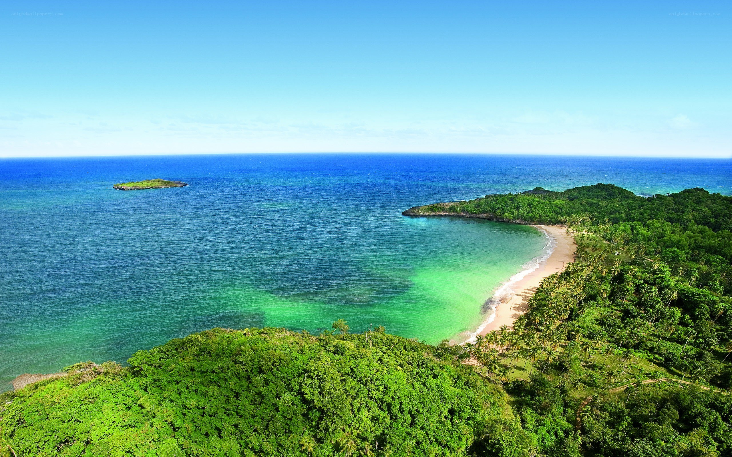 tropical beach with clear water