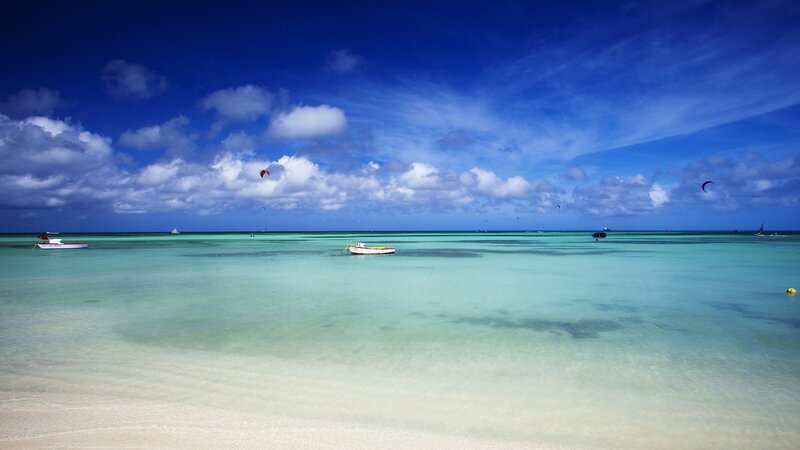tropical beach with clear water