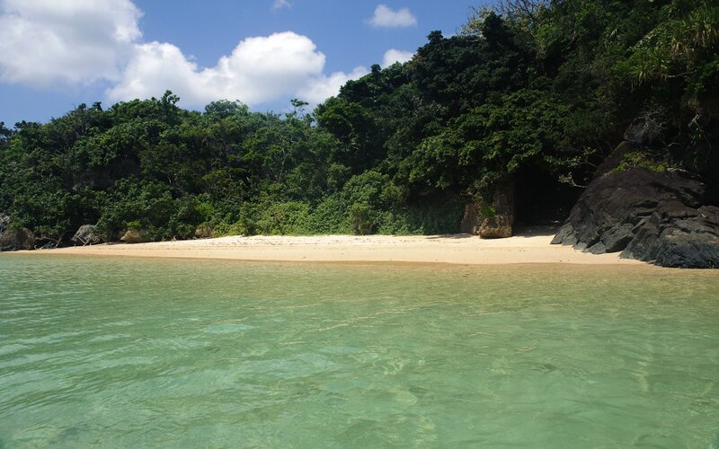 tropical beach with clear water