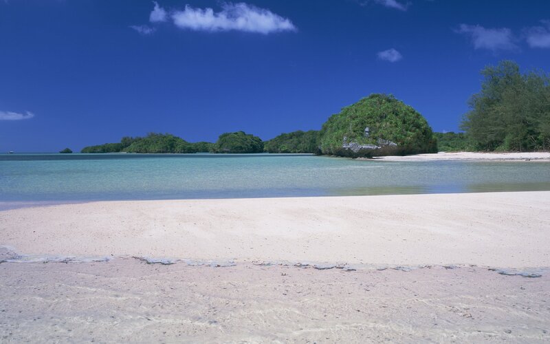 tropical beach with clear water
