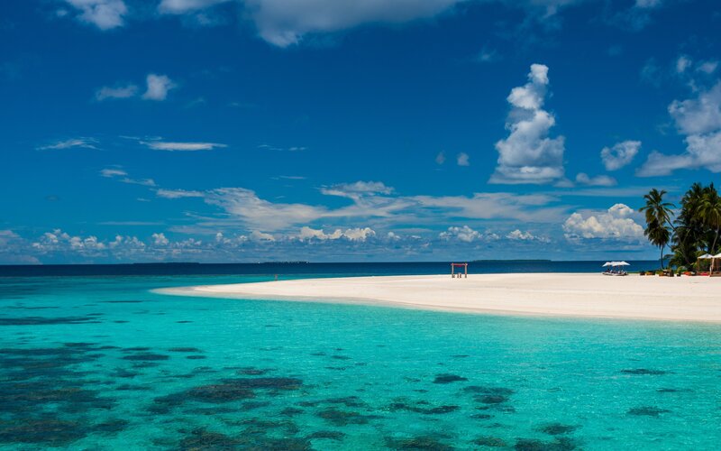 tropical beach with clear water