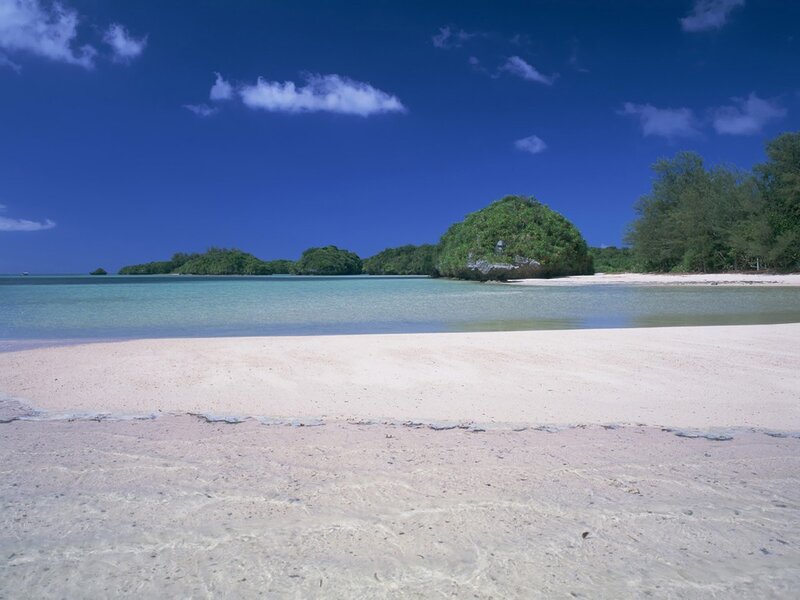 tropical beach with clear water