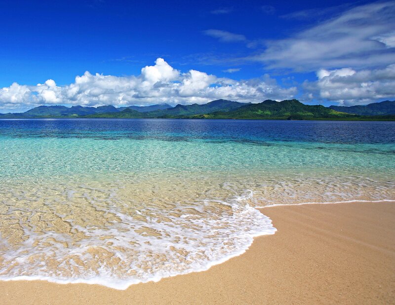 tropical beach with clear water