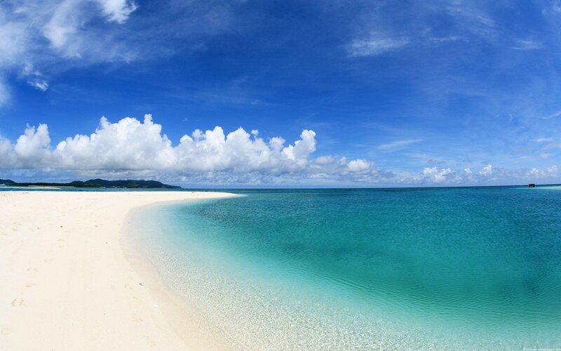 tropical beach with clear water