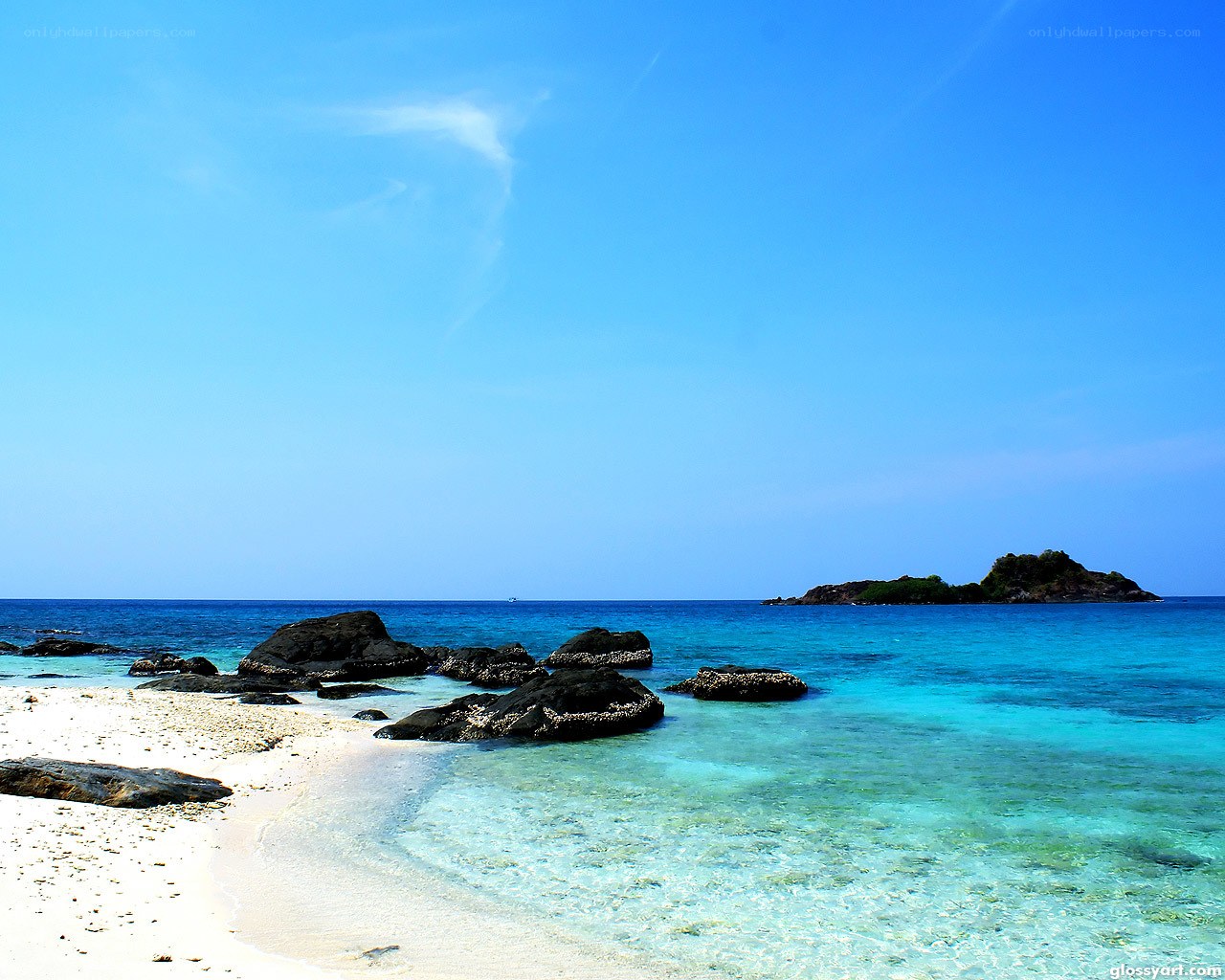 tropical beach with clear water