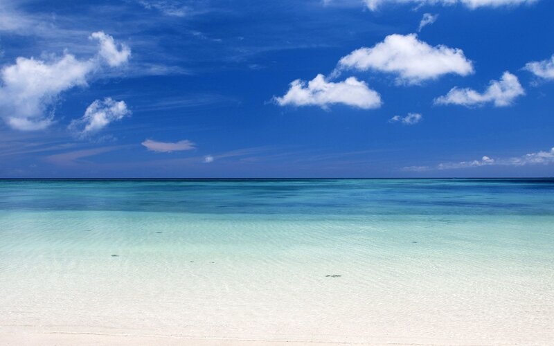 tropical beach with clear water