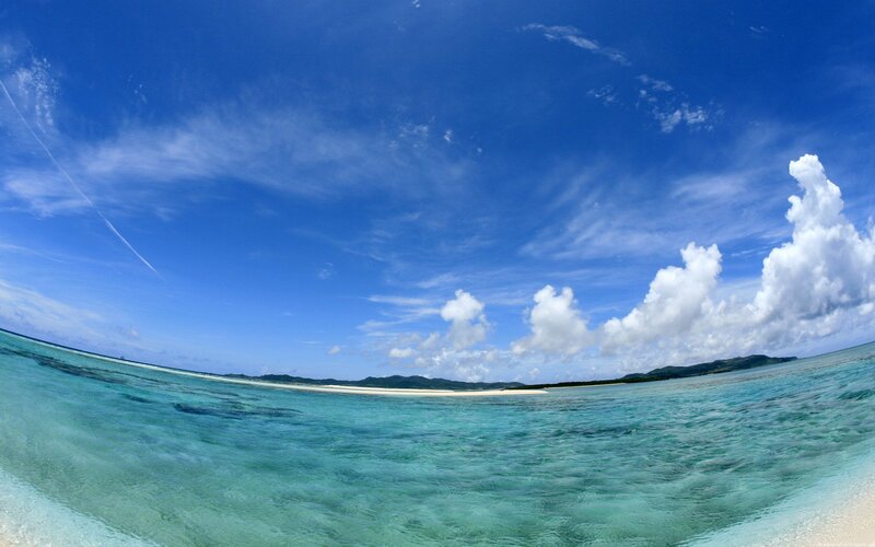 tropical beach with clear water