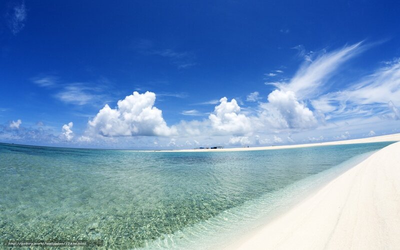 Tropical Beach with Clear Water — Blue, Serene, Afternoon, Photograph