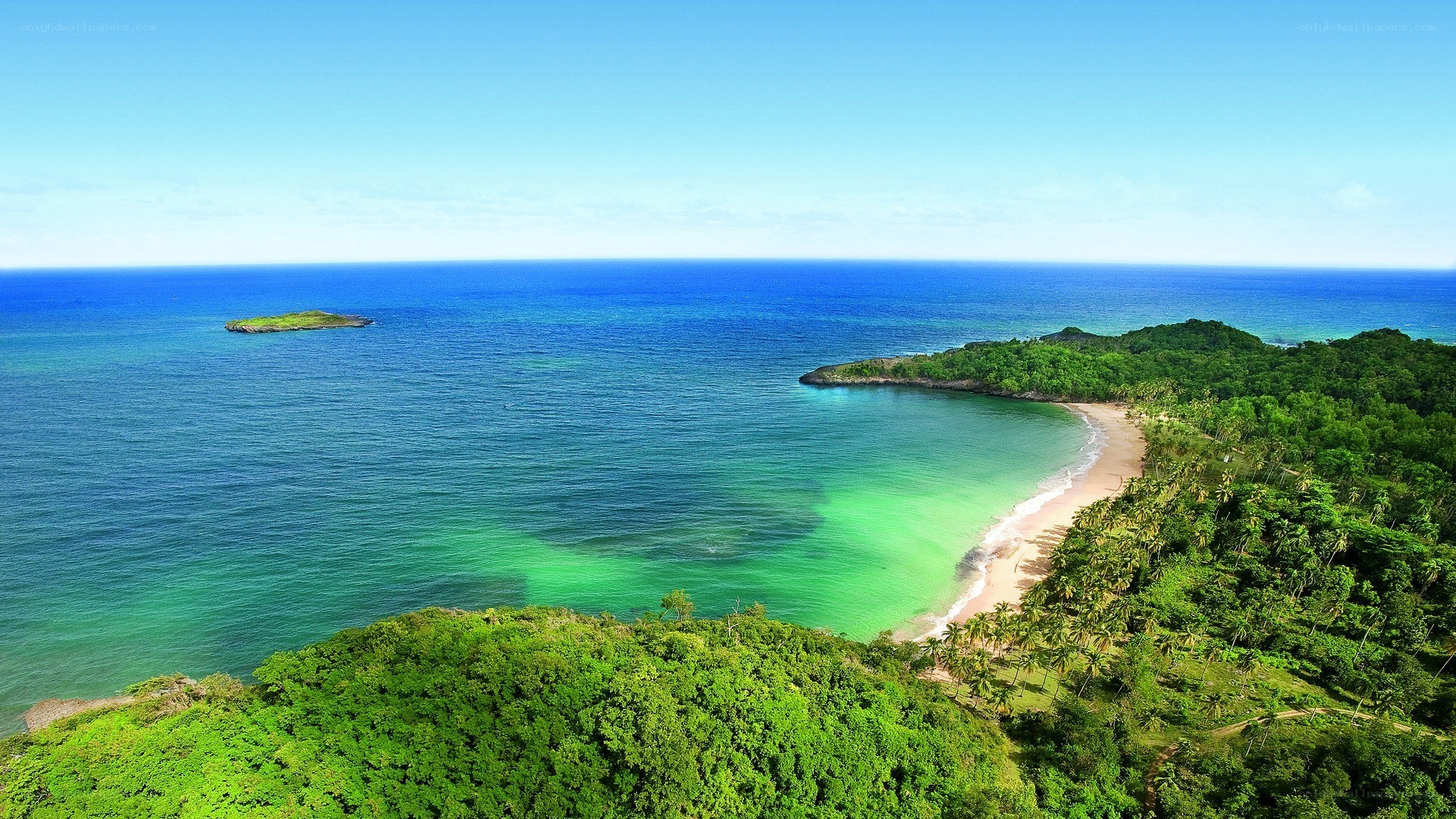 tropical beach with clear waters