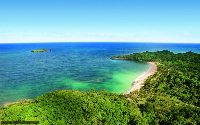 tropical beach with clear waters