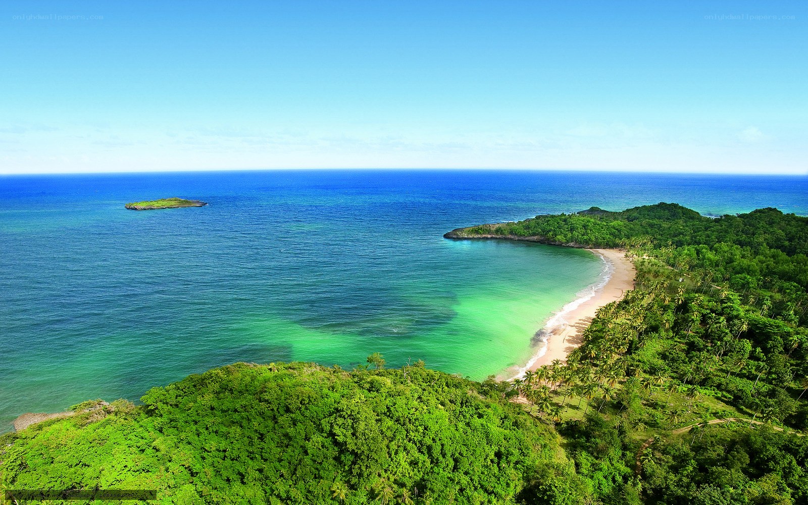 tropical beach with clear waters