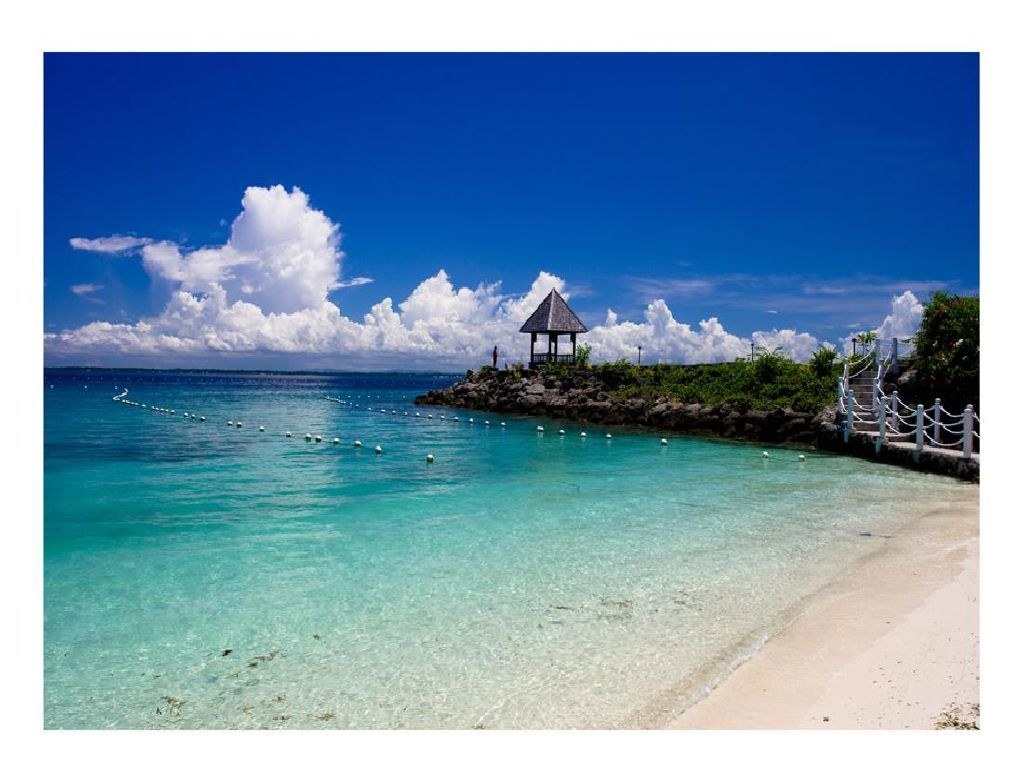 tropical beach with gazebo