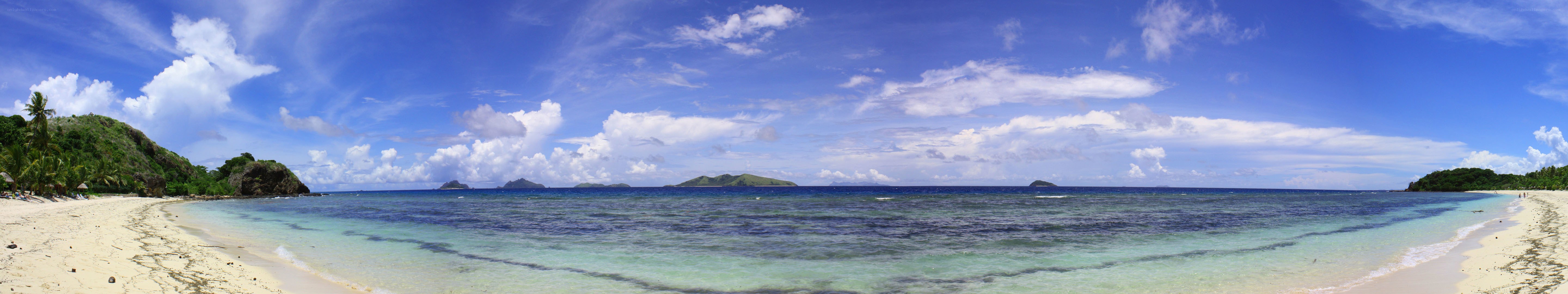 tropical beach with islands
