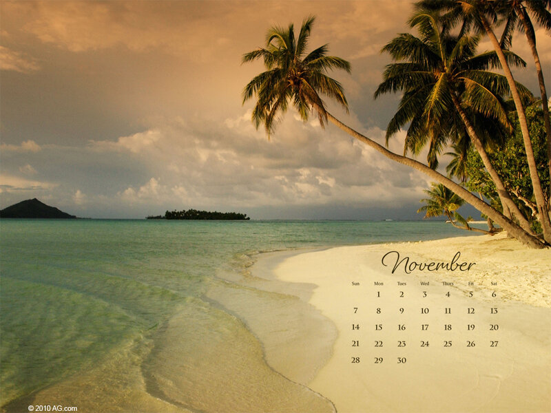 Tropical Beach with Palm Trees — Beige