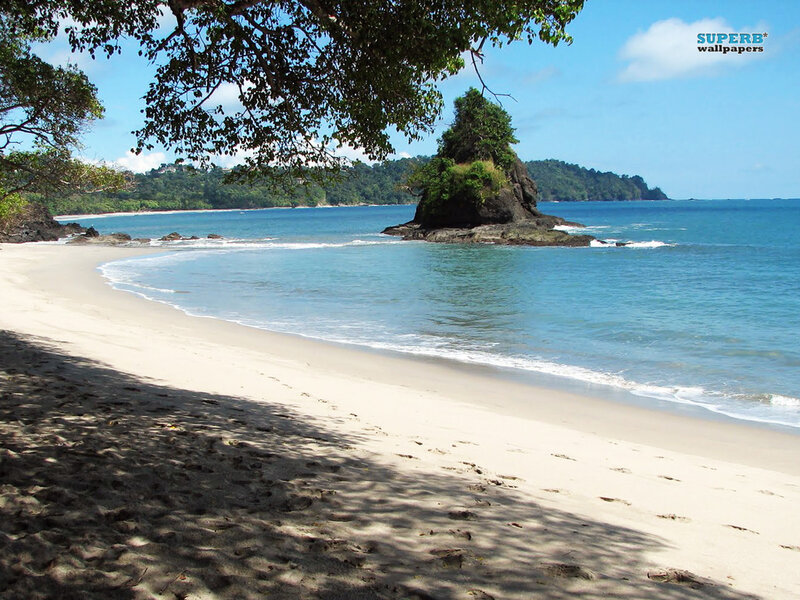 Tropical Beach with Rock