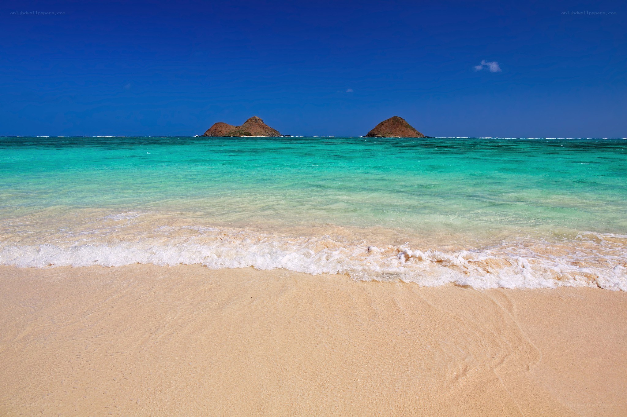 tropical beach with sea stacks