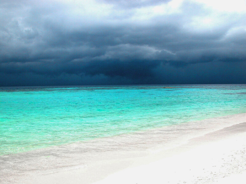 Tropical Beach with Storm