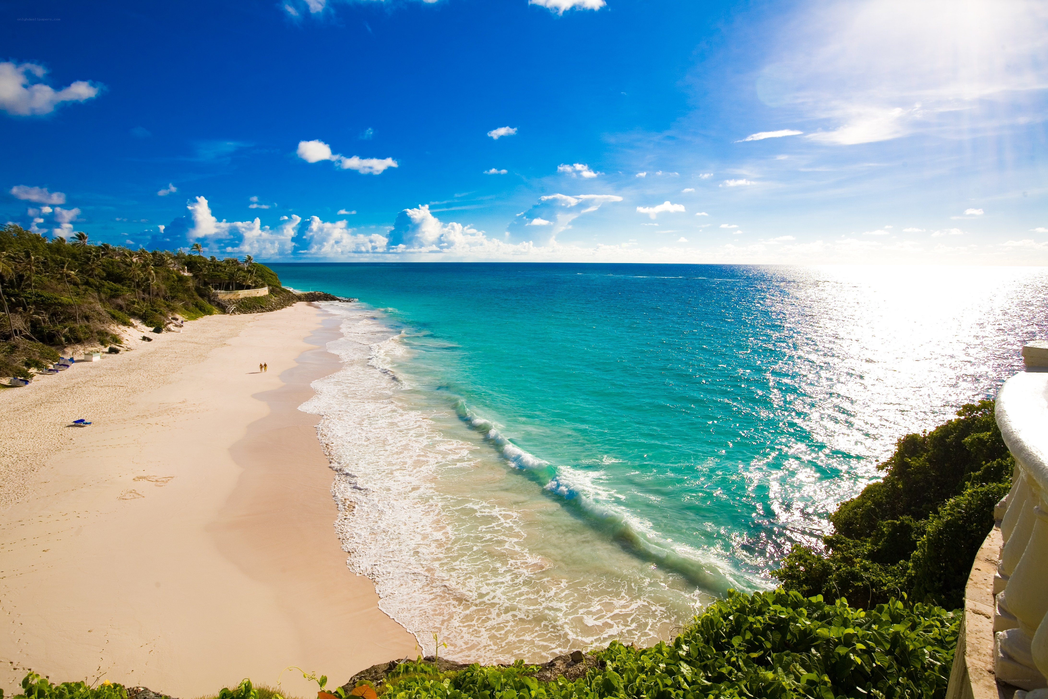 tropical beach with turquoise water
