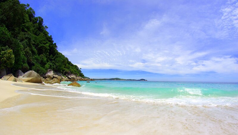 tropical beach with turquoise water