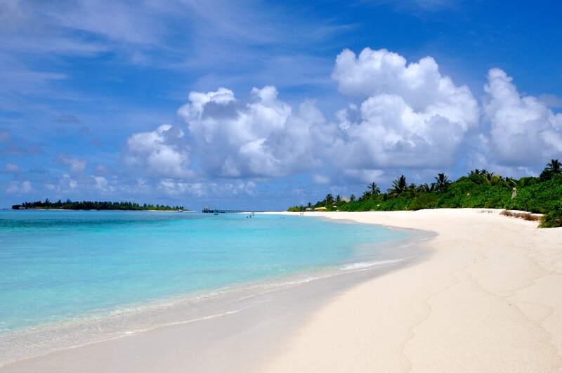 tropical beach with turquoise water