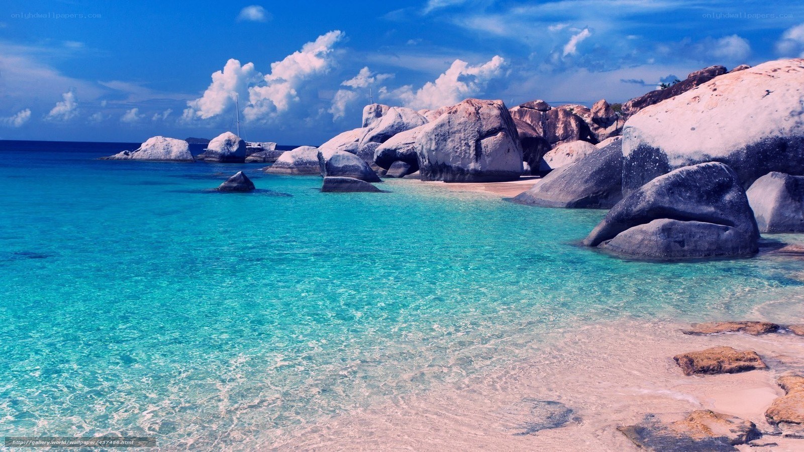 tropical beach with turquoise water
