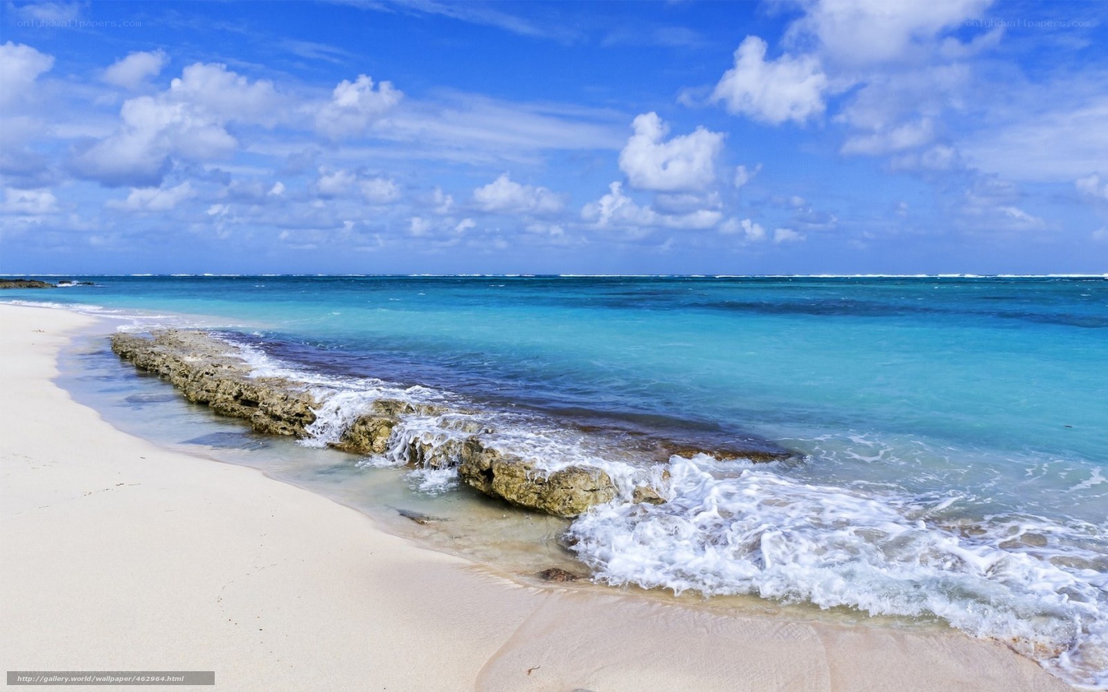 tropical beach with turquoise water