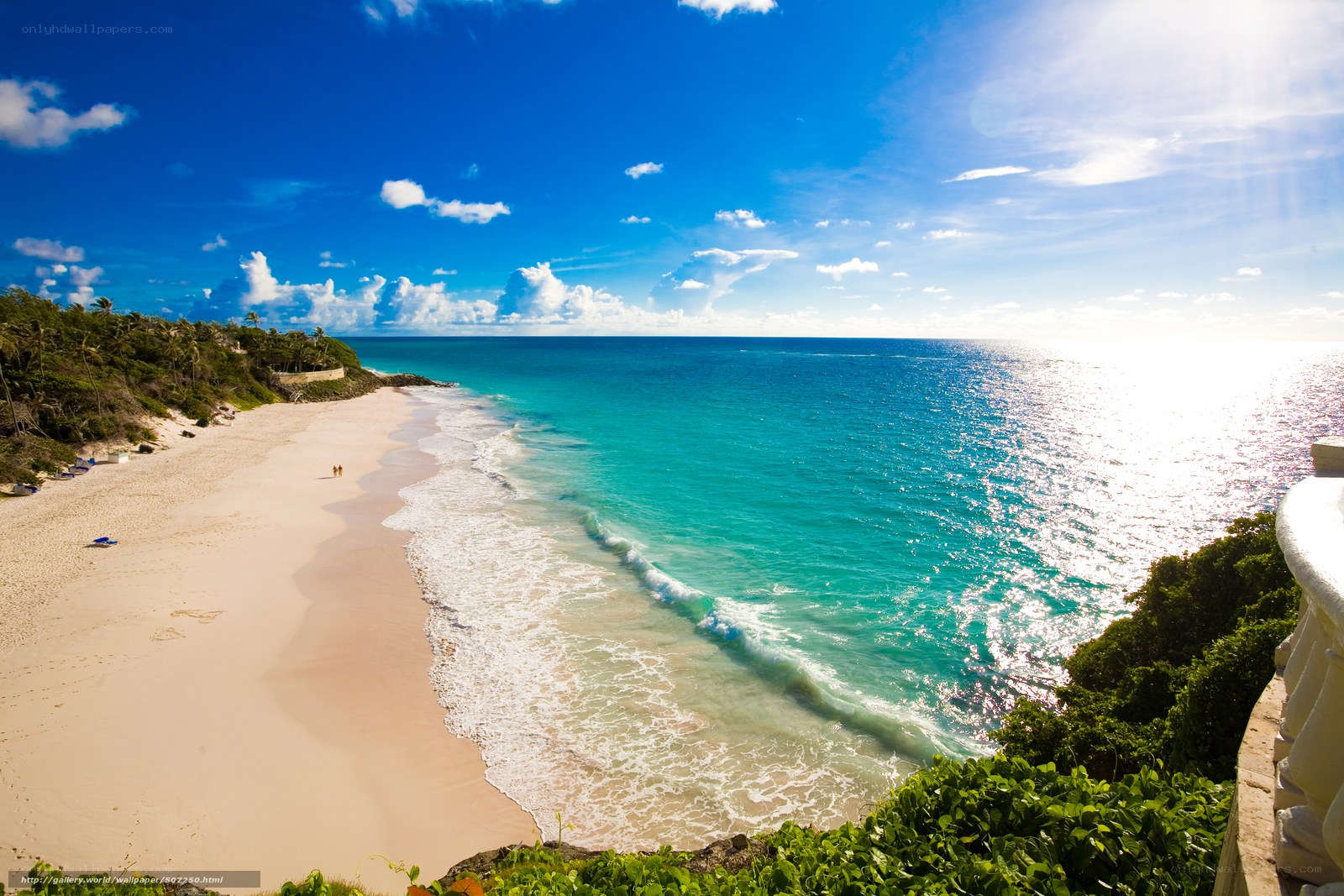 tropical beach with turquoise water