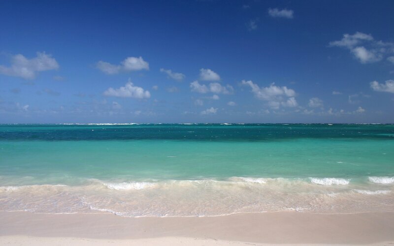 tropical beach with turquoise water