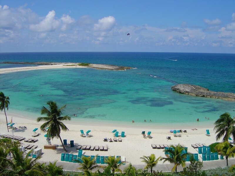 tropical beach with turquoise water