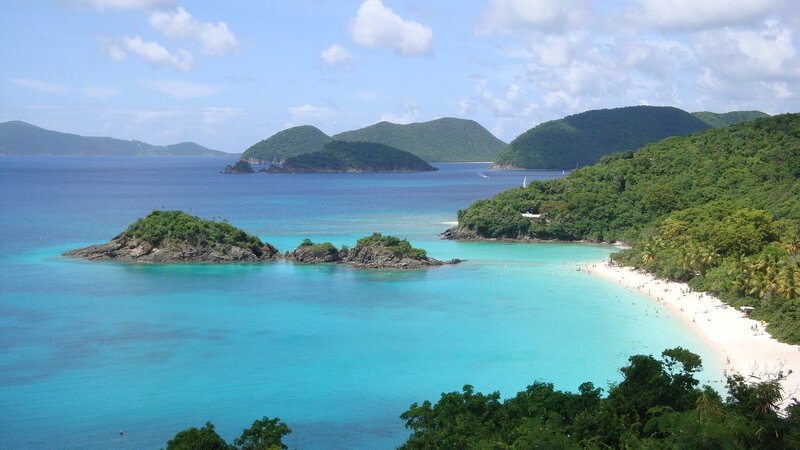 tropical beach with turquoise water