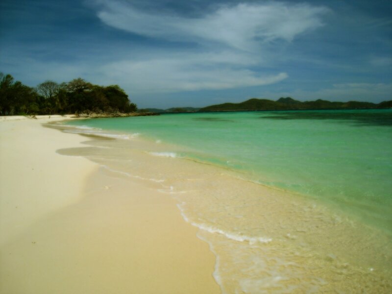 tropical beach with turquoise water