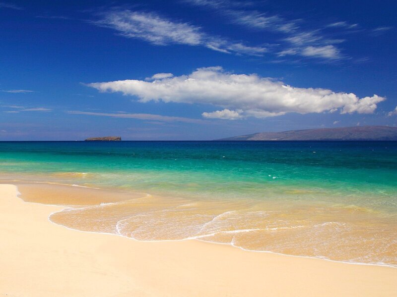 tropical beach with turquoise water